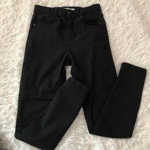 Topshop Black Jamie Skinny ankle jeans high rise